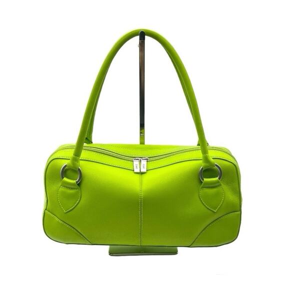 HOBO Handbags - HOBO INTERNATIONAL Leather Shoulder Bag Double Handle Satchel Lime Green